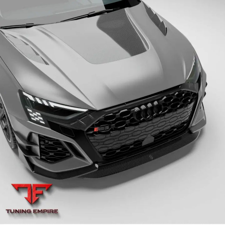 AUDI RS3 8Y LIMOUSINE CARBON FIBER HOOD - Body Kit