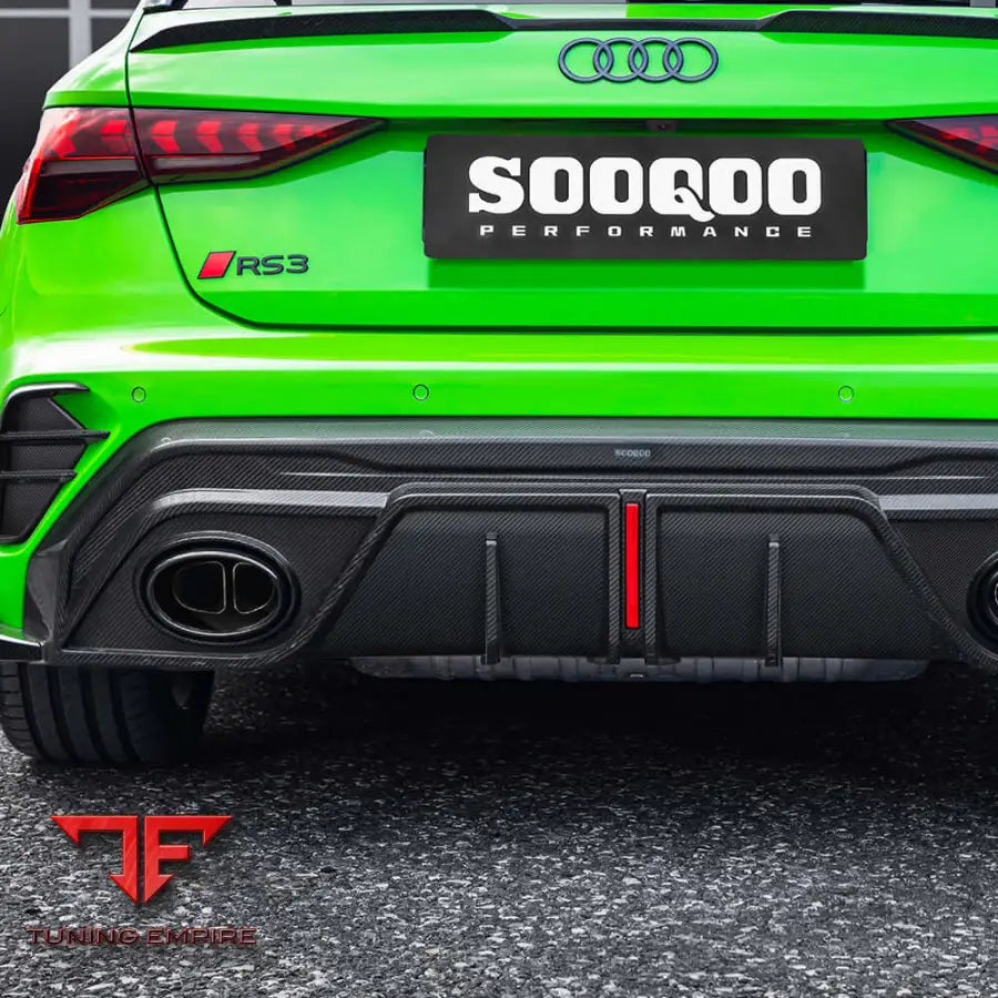 AUDI RS3 SPORTBACK 8Y FACELIFT REAR DIFFUSER IN PREPREG CARBON FIBRE - Carbon Fibre Parts