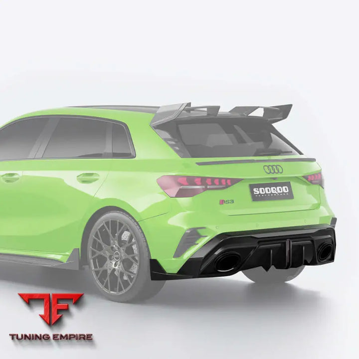 AUDI RS3 SPORTBACK 8Y FACELIFT REAR DIFFUSER IN PREPREG CARBON FIBRE - Carbon Fibre Parts