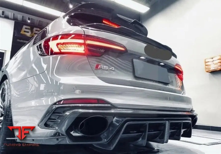 AUDI RS4 A4 AVANT B9 2018-2020 CARBON FIBER REAR DIFFUSER