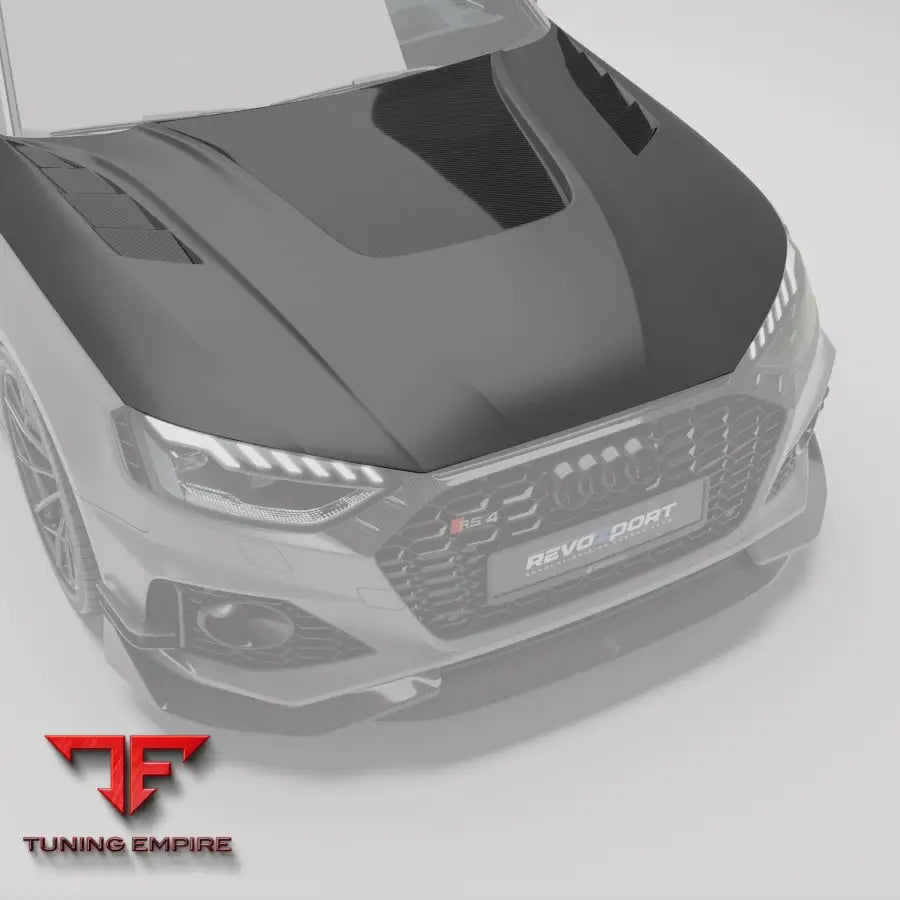 AUDI RS4 B9.5 FACELIFT CARBON FIBER HOOD - Body Kit