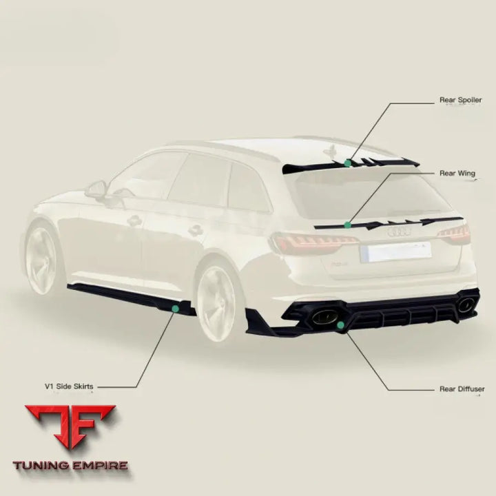 AUDI RS4 DRY CARBON FIBER BODY KIT PARTS