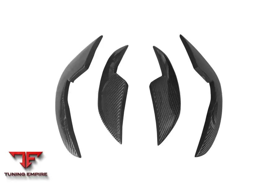 Audi Rs6 Avant Bs Style Carbon Fiber Front Bumper Canards