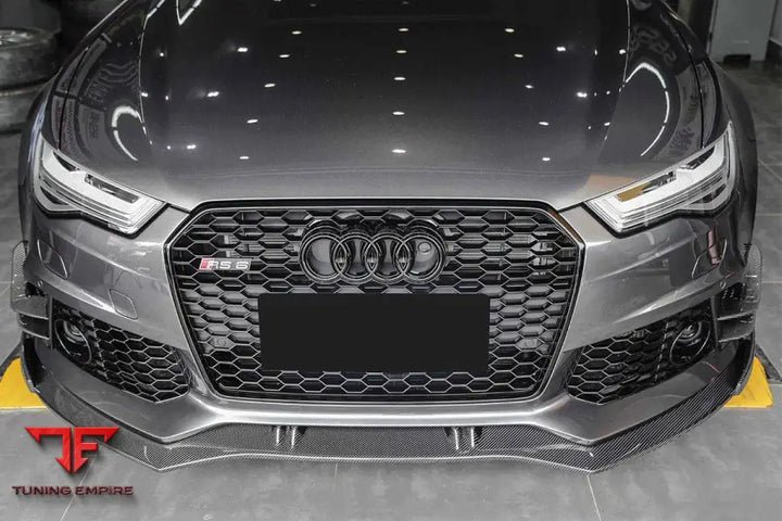 Audi Rs6 C7 Avant Bs Style Carbon Fiber Front Bumper Vent Caps