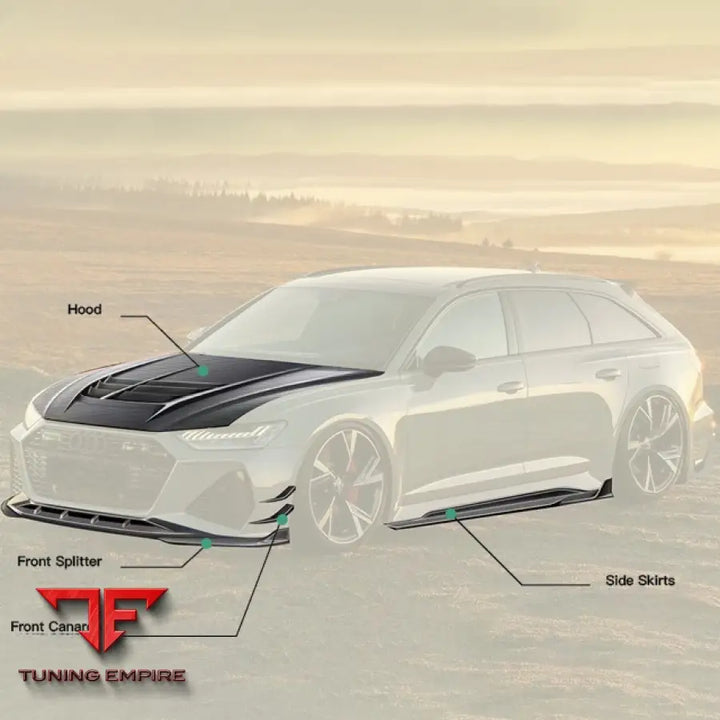 AUDI RS6 DRY CARBON FIBER BODY KIT PARTS