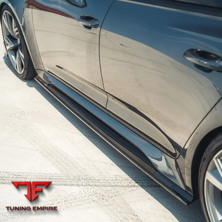 AUDI RS6/RS7 C8 AVANT 2019+ CARBON FIBRE SIDE SKIRTS - V1 - CT CARBON