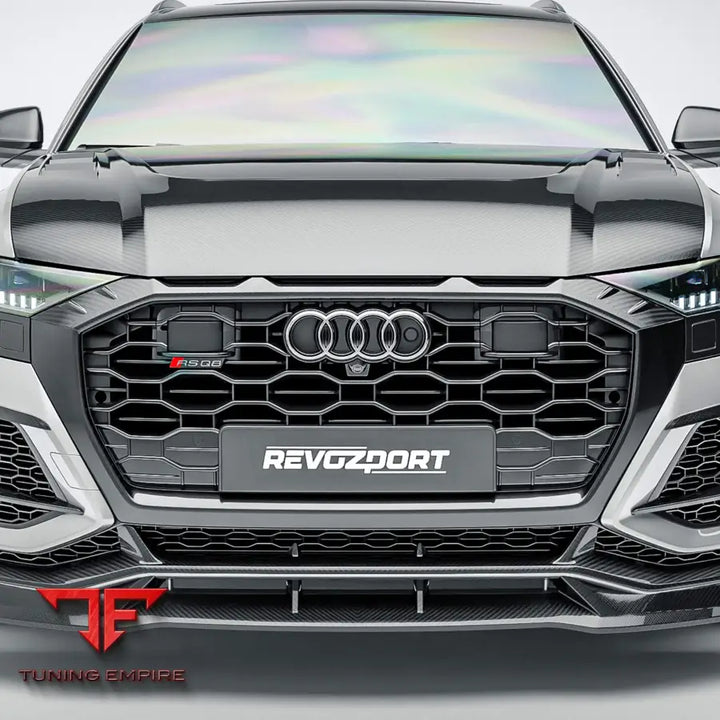 AUDI RSQ8 PRE-LCI CARBON FIBER FRONT GRILLE ADD-ON - Body Kit