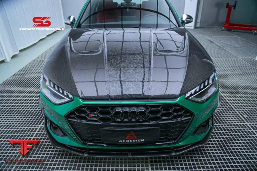 AUDI S4 / A4 S-LINE B9.5 2020-ON AE DESIGN FRONT LIP - Front Lip
