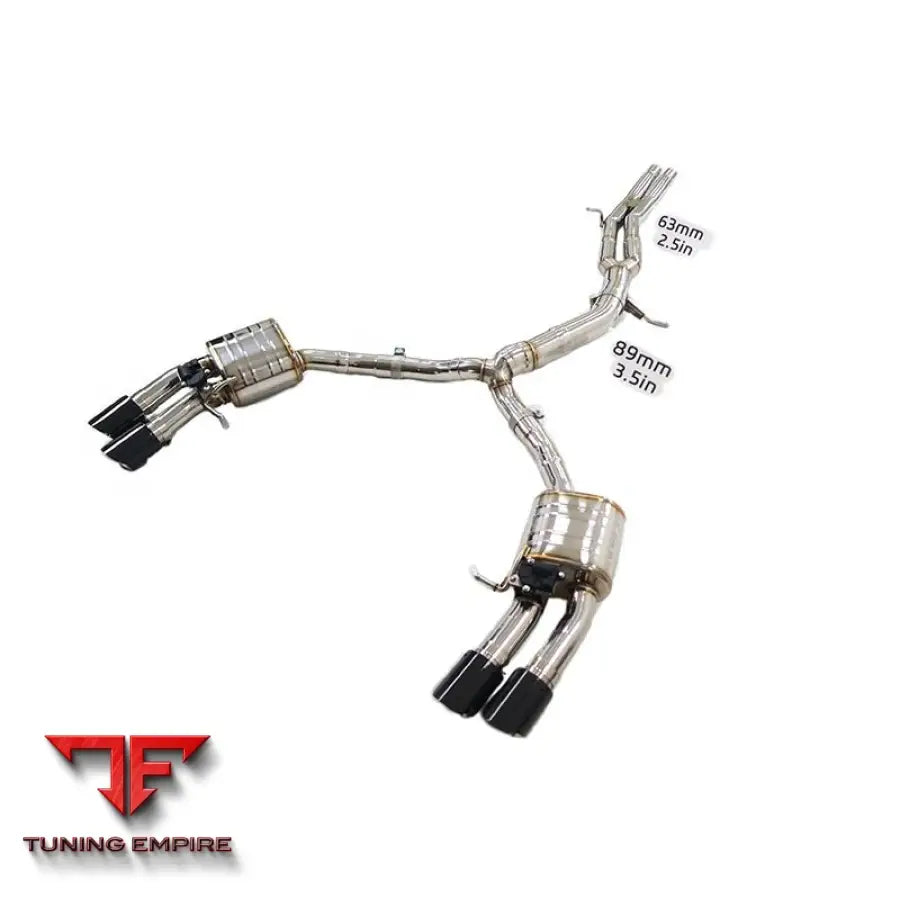 AUDI S4/S5 B9 3.0T STAINLESS STEEL CATBACK RAZOR EXHAUST DUAL X PIPE WITH MUFFLER VALVE