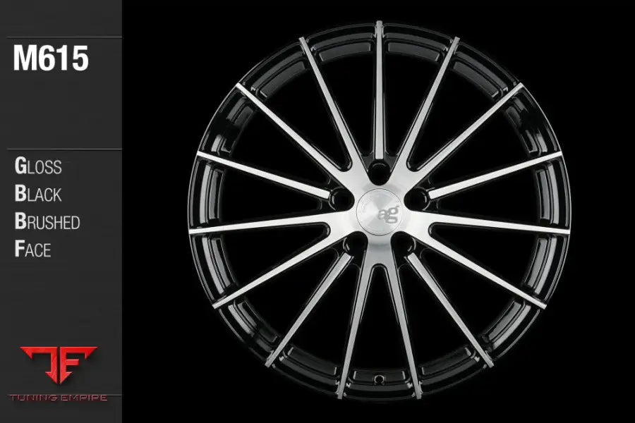 AVANT GARDE AG M615 - GLOSS BLACK BRUSHED FACE