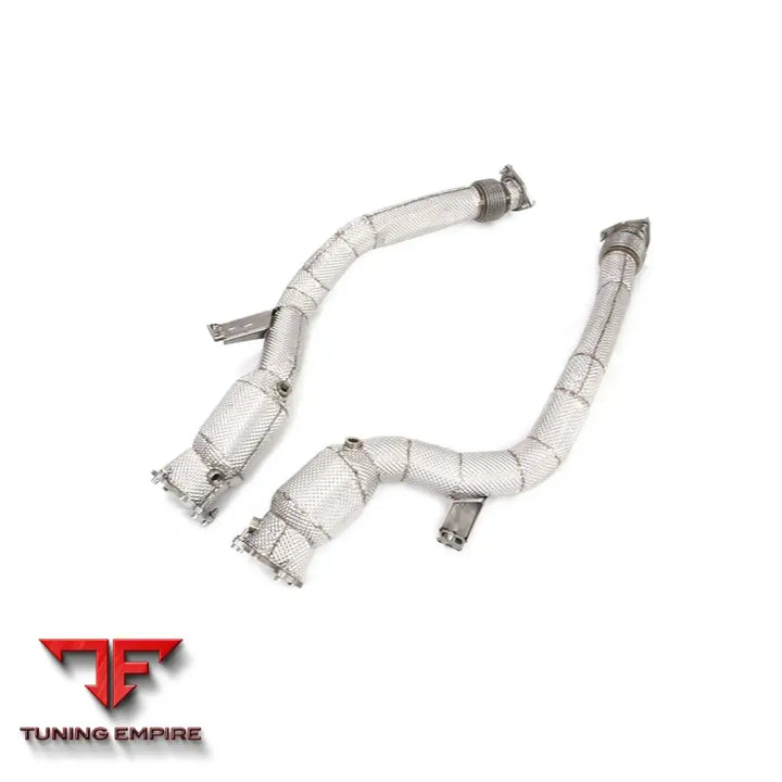 BENTLEY CONTINENTAL GT MK2 W12 6.0T STAINLESS STEEL RAZOR EXHAUST DOWNPIPE WITH HEAT SHIELD