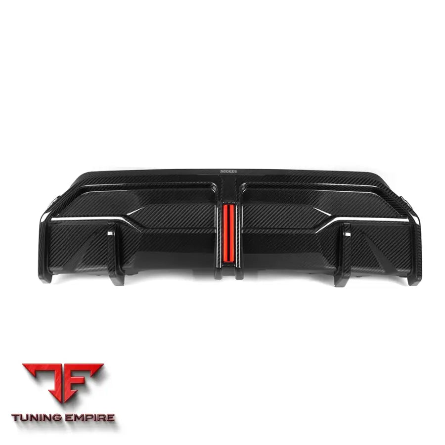 BMW 2 SERIES G42 REAR DIFFUSER W/BRAKE LIGHT IN PREPREG CARBON FIBRE - Carbon Fibre Parts