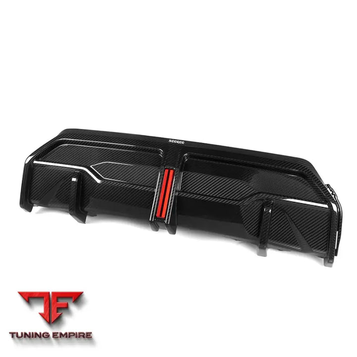 BMW 2 SERIES G42 REAR DIFFUSER W/BRAKE LIGHT IN PREPREG CARBON FIBRE - Carbon Fibre Parts