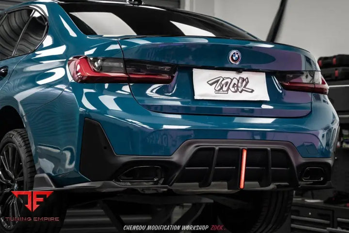 BMW 3 SERIES 330I M340I G20 G21 LCI 2023-ON PLASTIC REAR DIFFUSER & CANARDS - Rear Diffuser