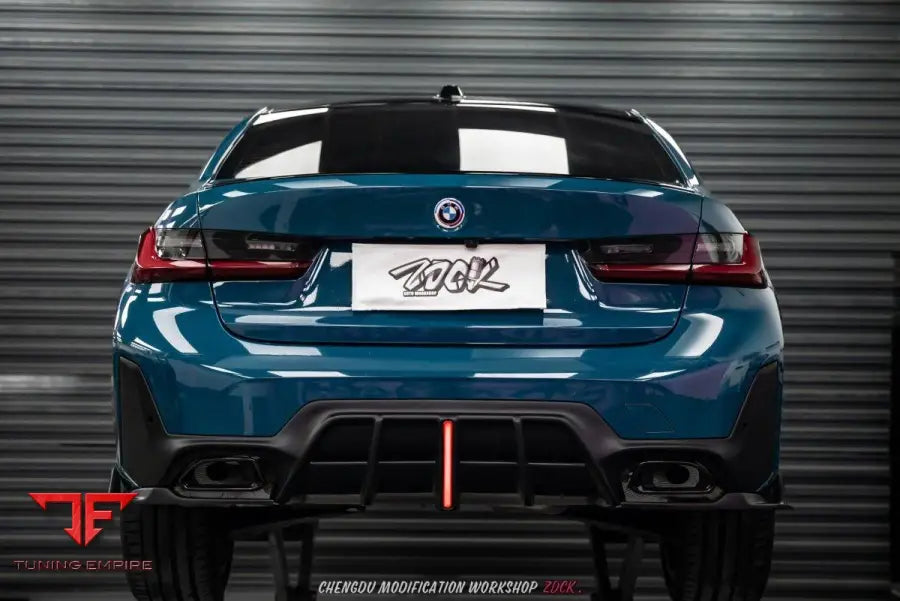 BMW 3 SERIES 330I M340I G20 G21 LCI 2023-ON PLASTIC REAR DIFFUSER & CANARDS - Rear Diffuser