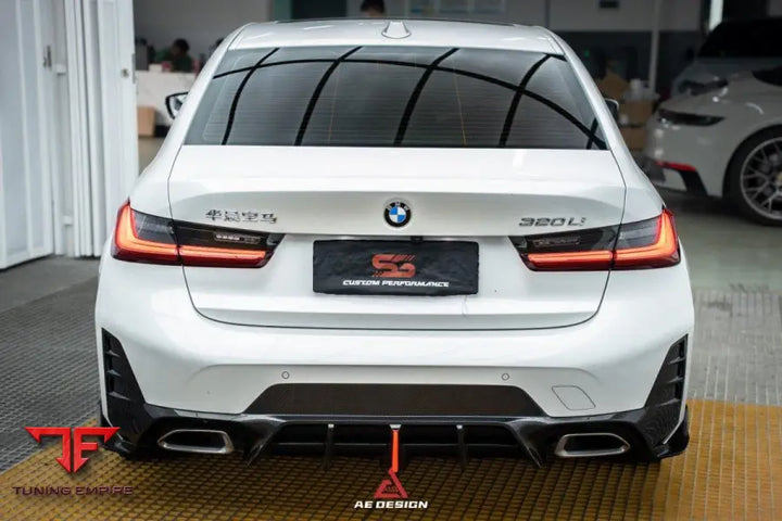 BMW 3 SERIES 330I M340I LCI G20 G21 2023-ON AE V1 REAR DIFFUSER & CANARDS - Rear Diffuser