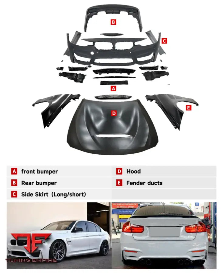 BMW 3 SERIES F30 / F35 UPGRADE TO M3 BODY KIT 2013-2019y