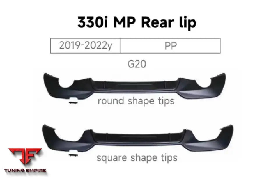 BMW 3 SERIES G20 330I MP REAR LIP 2019-2022y