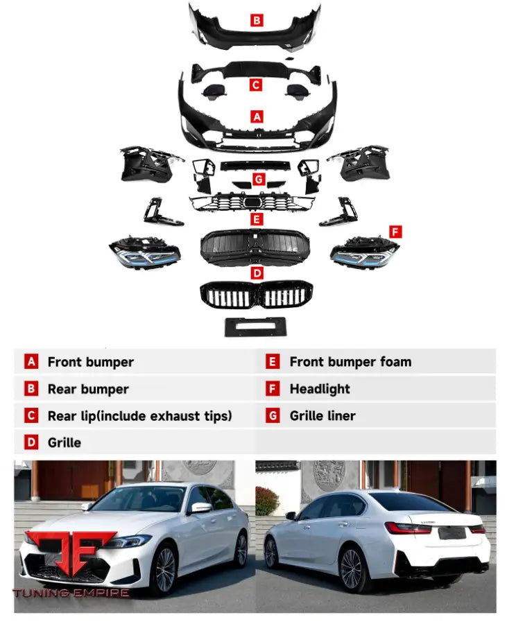 BMW 3 SERIES G20 TO G20 LCI 2023Y BODY KIT 2019-2022y