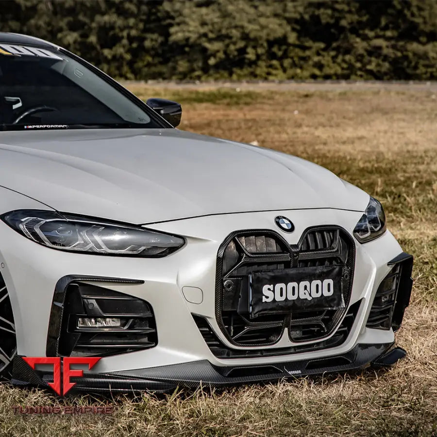 BMW 4 SERIES G22 FRONT BUMPER INSERTS IN PREPREG CARBON FIBRE - Carbon Fibre Parts