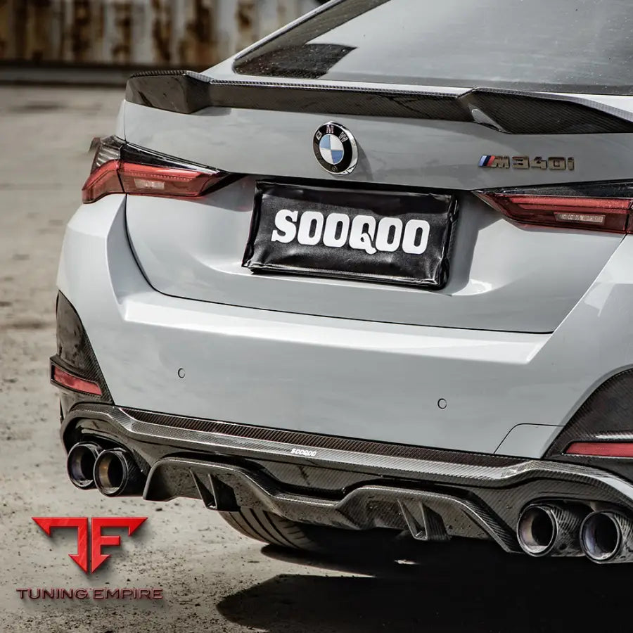 BMW 4 SERIES G26 REAR DIFFUSER DUAL TIPS IN PREPREG CARBON FIBRE - Carbon Fibre Parts