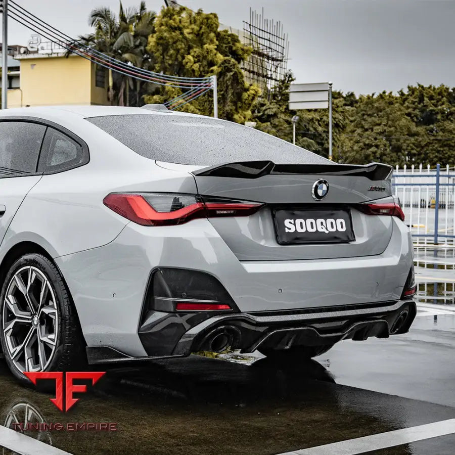 BMW 4 SERIES G26 REAR DIFFUSER SINGLE TIP IN PREPREG CARBON FIBRE - Carbon Fibre Parts