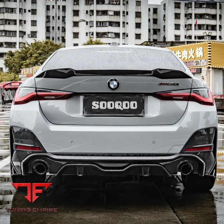 BMW 4 SERIES G26 REAR DIFFUSER SINGLE TIP IN PREPREG CARBON FIBRE - Carbon Fibre Parts