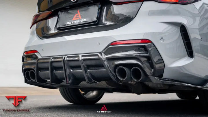 BMW 4 SERIES M440 430 G22 G23 2020-ON AE REAR DIFFUSER & CANARDS - Rear Diffuser