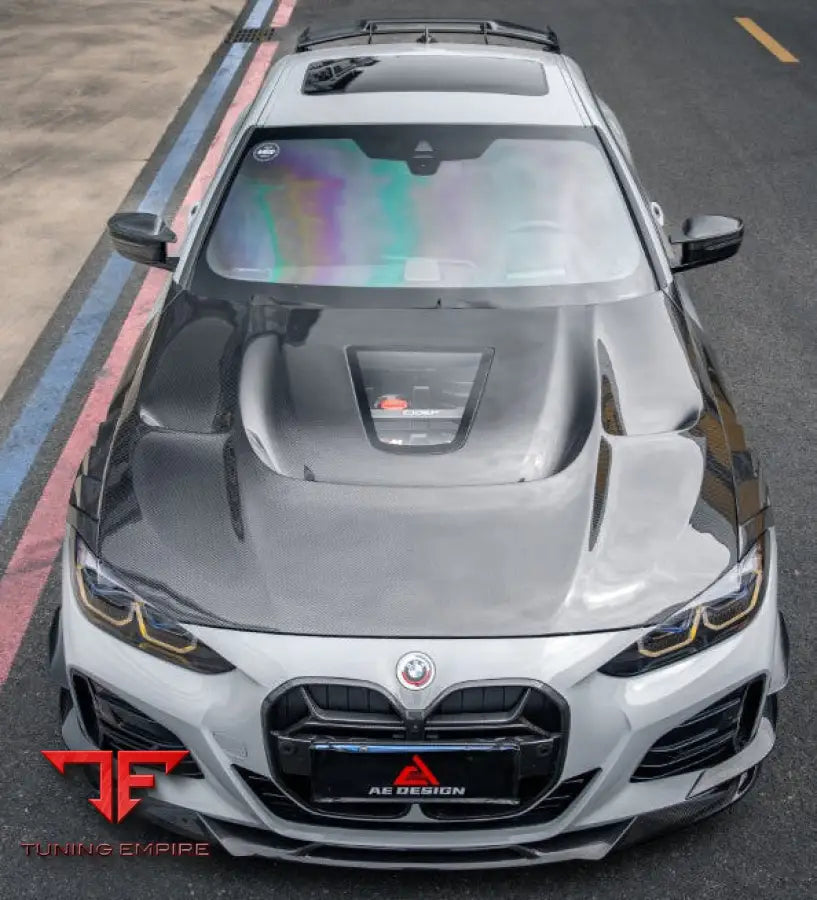 BMW 4 SERIES M440 430 G22 G23 2020-ON & G26 2022-ON AE TRANSPARENT GLASS HOOD BONNET - Hood