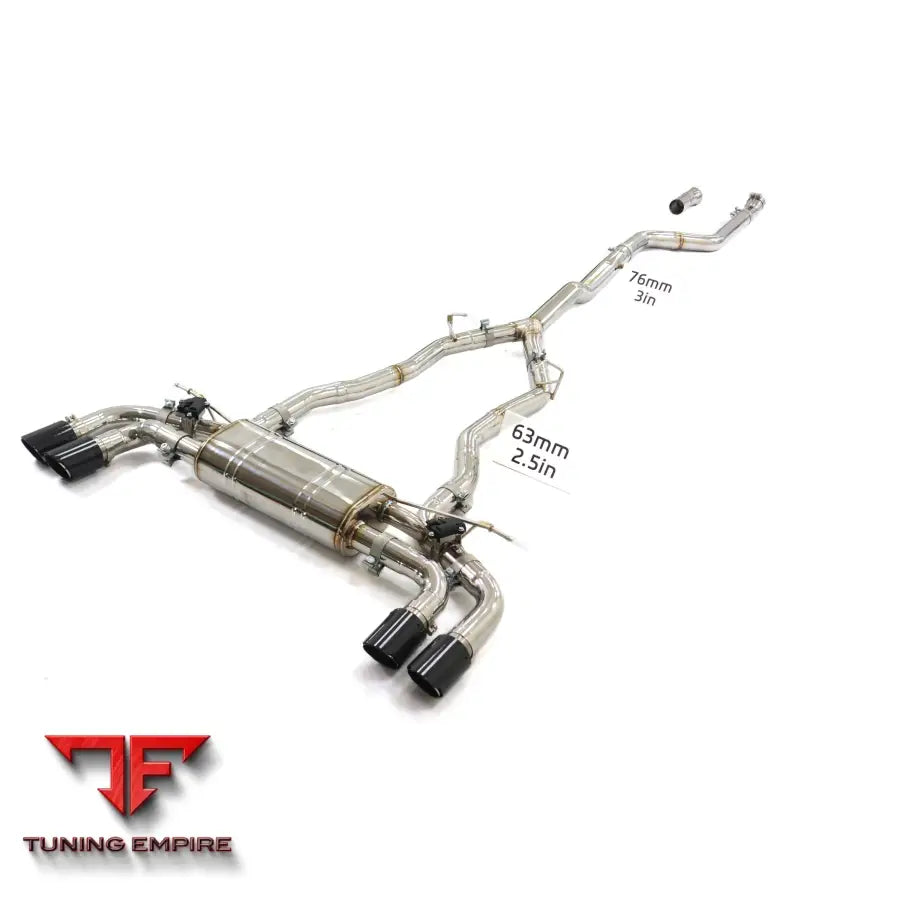 BMW 5 SERIES 530E G30 2.0T STAINLESS STEEL CATBACK RAZOR EXHAUST WITH MUFFLER VALVE