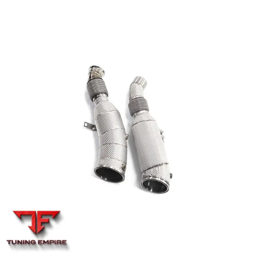 BMW 5 SERIES 540i G30 B58 STAINLESS STEEL RAZOR EXHAUST DOWNPIPE WITH HEAT SHIELD