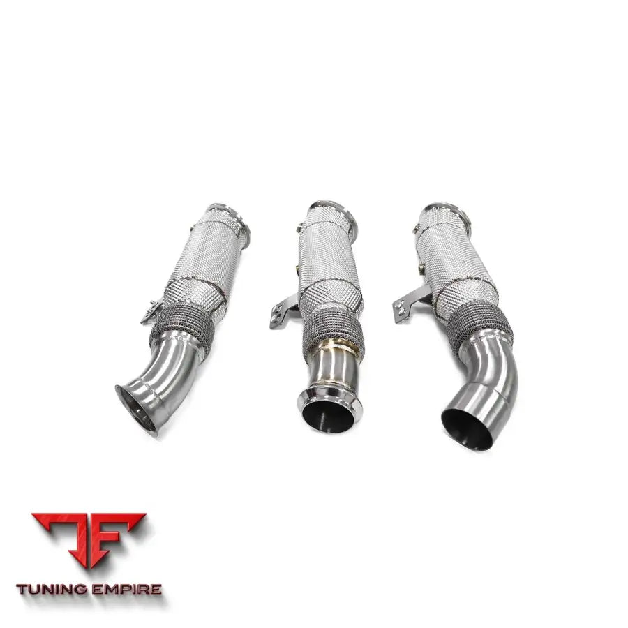 BMW 5 SERIES B58 3.0T STAINLESS STEEL RAZOR EXHAUST DOWNPIPE WITH HEAT SHIELD