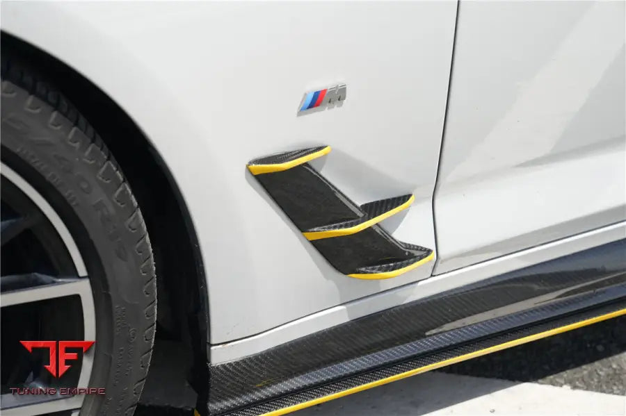 BMW 5 SERIES G30 G38 M-TECH AD STYLE DRY CARBON FIBER FENDER VENTS TRIMS BSD