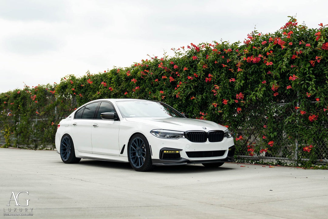 BMW 530e on custom forged wheels