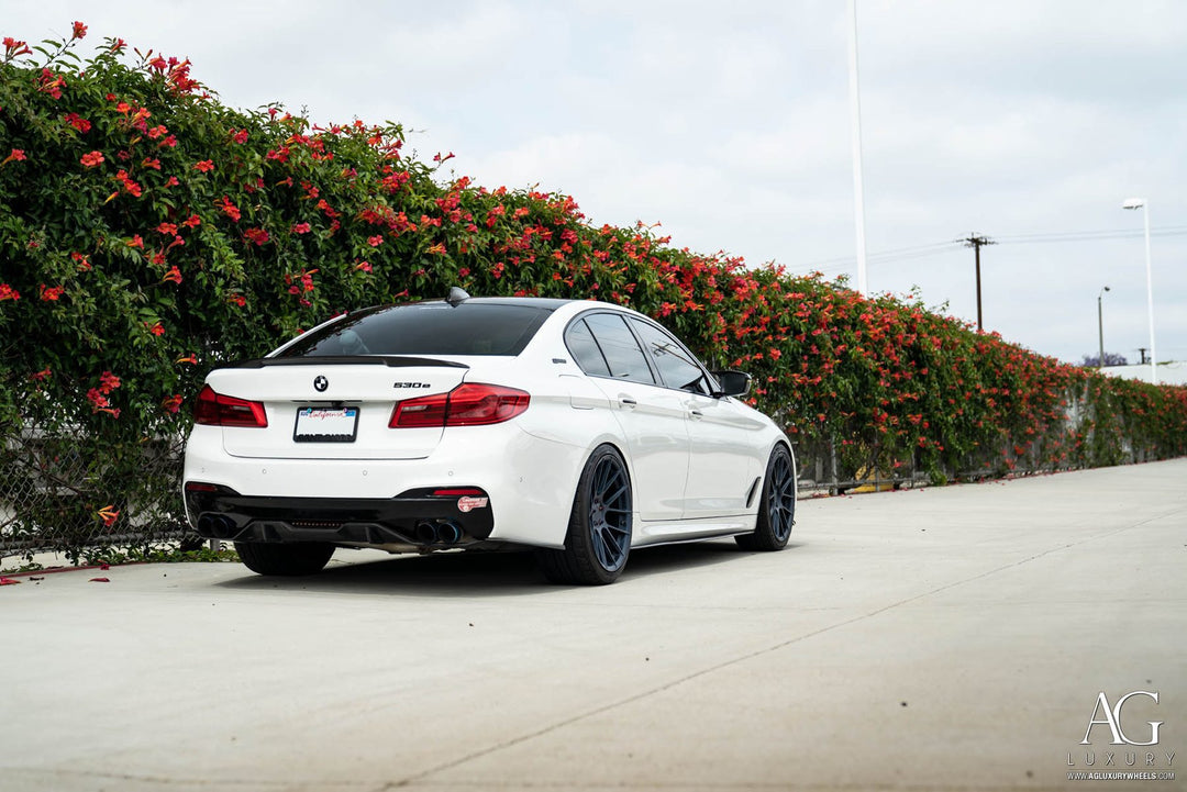 BMW 530e on custom forged wheels