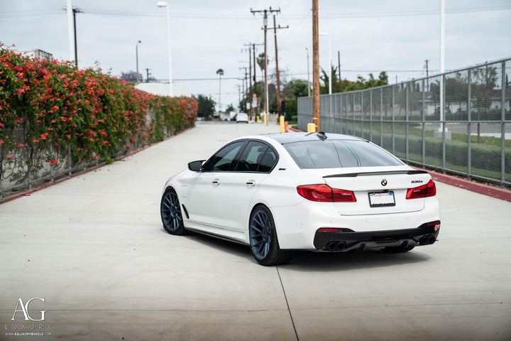 BMW 530e on custom forged wheels
