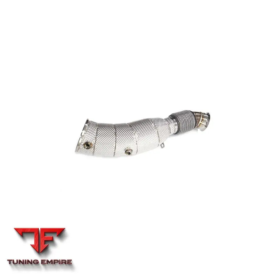 BMW 540i G30 B58 STAINLESS STEEL RAZOR EXHAUST DOWNPIPE WITH HEAT SHIELD
