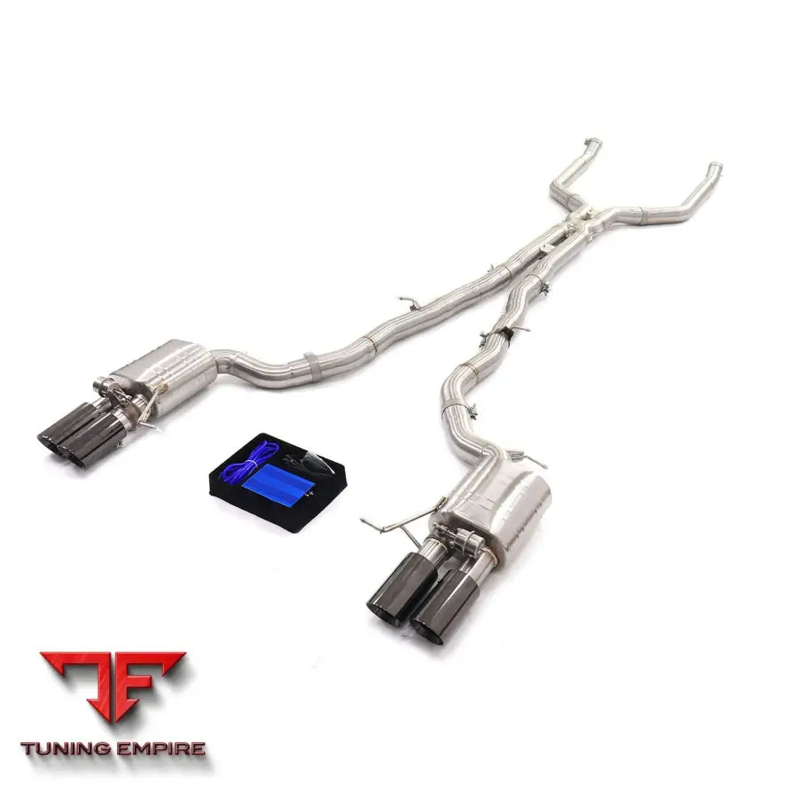 BMW 550i F10 N63 STAINLESS STEEL CATBACK RAZOR EXHAUST WITH MUFFLER VALVE