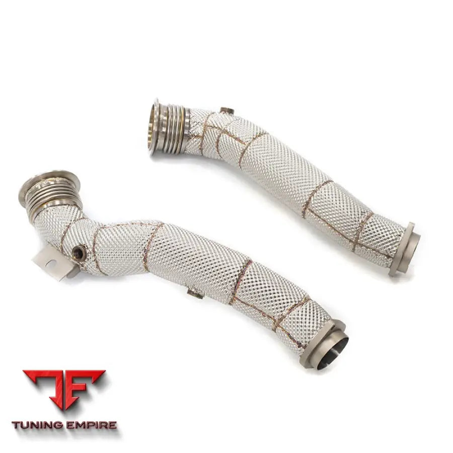 BMW 760i F02 6.0T STAINLESS STEEL RAZOR EXHAUST DOWNPIPE WITH HEAT SHIELD
