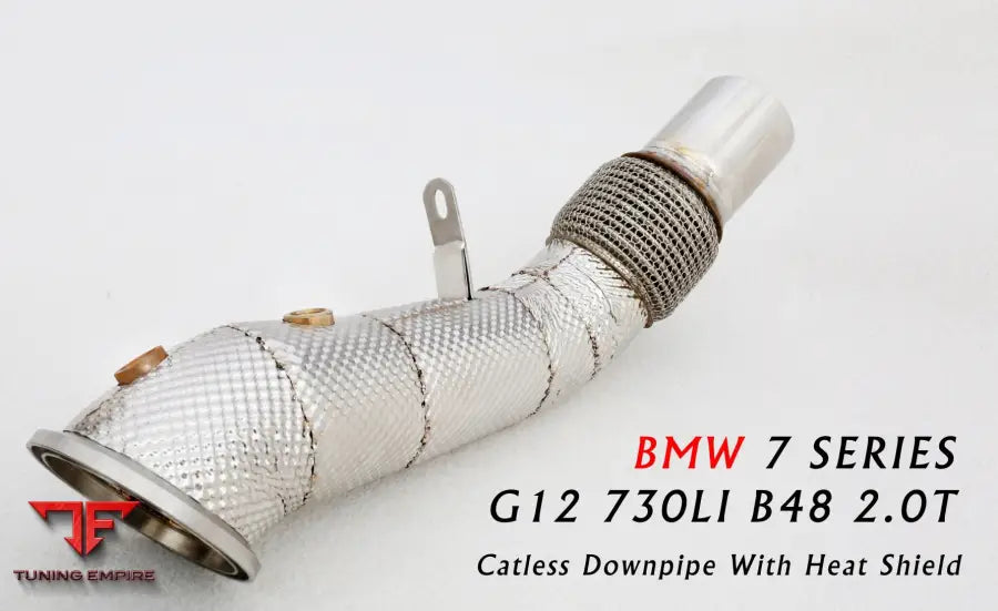 Bmw 7 Series G12 All Ss304 Catless Downpipe With Heat Shield Exhaust System