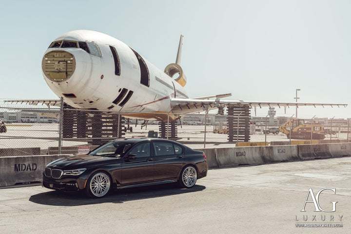 BMW 750i on custom forged wheels