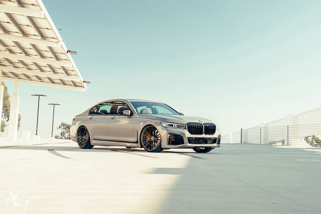 BMW 750Li on custom forged wheels