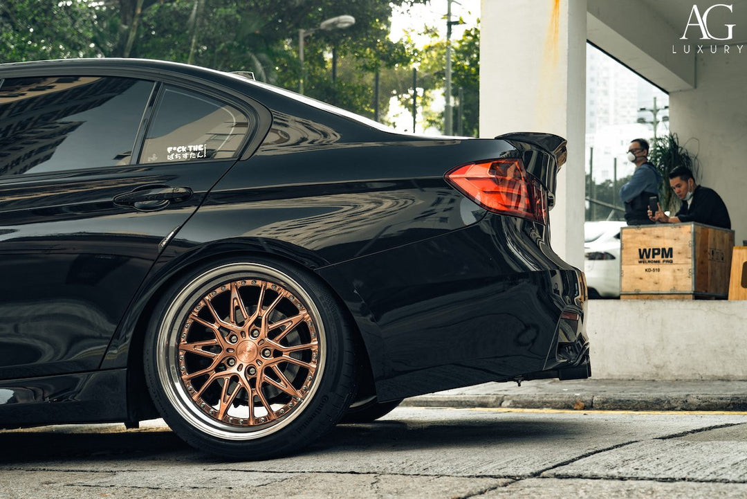 BMW F30 328 on custom forged wheels