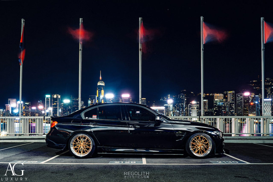 BMW F30 328 on custom forged wheels