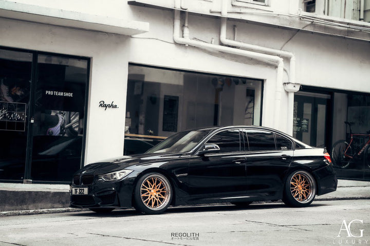 BMW F30 328 on custom forged wheels