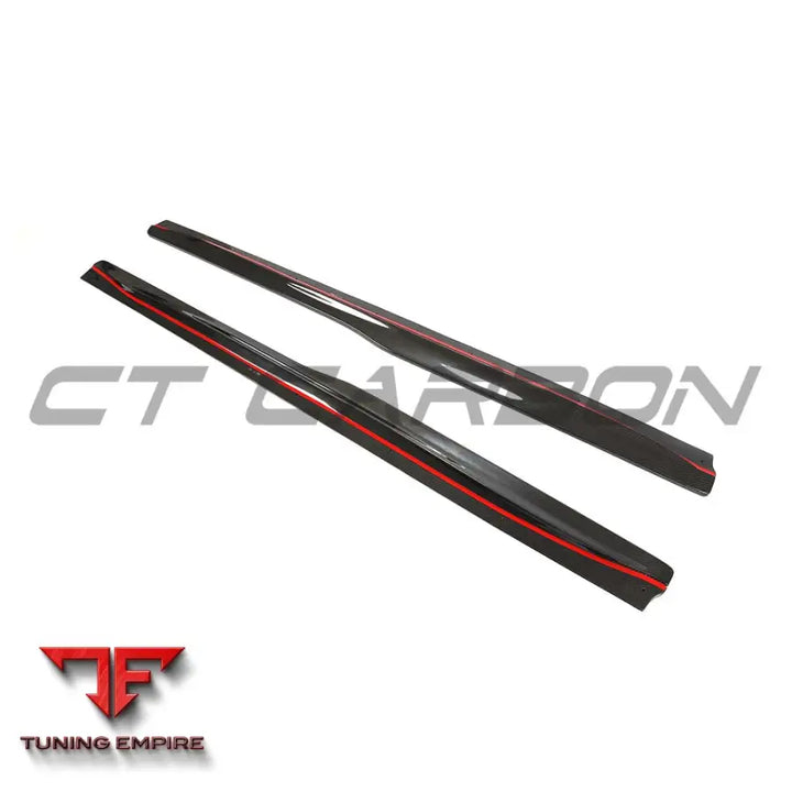 BMW F80 M3 2014-2020 CARBON FIBRE SIDE SKIRTS - V3 - CT CARBON