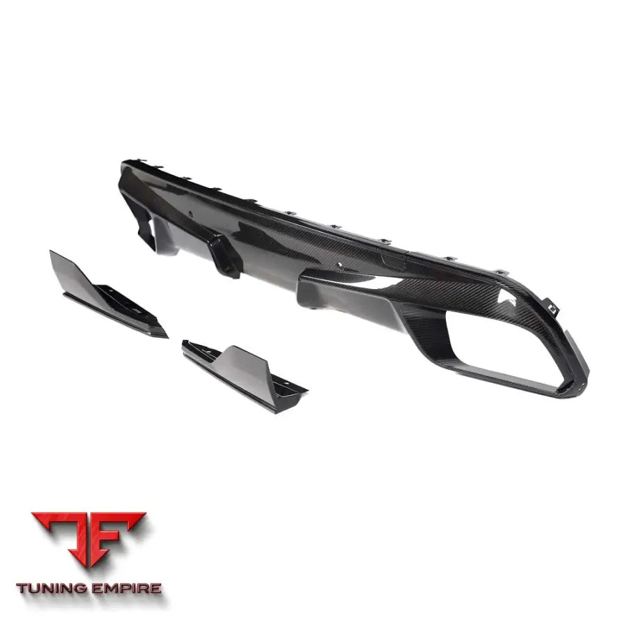 BMW F95 X5M PRE-LCI 2020-2023 CARBON FIBRE DIFFUSER WITH CORNERS - CT CARBON