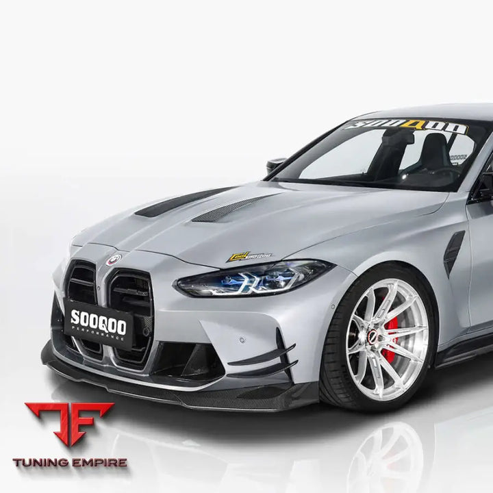BMW G8X M3 M4 FRONT LIP IN PREPREG CARBON FIBRE (V2) - Carbon Fibre Parts