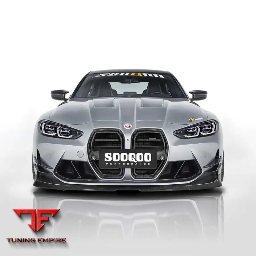 BMW G8X M3 M4 FRONT LIP IN PREPREG CARBON FIBRE (V2) - Carbon Fibre Parts
