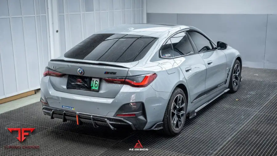 BMW I4 M50 EDRIVE 40 G26 & 4 SERIES GRAN COUPE M440I 430I G26 2022-ON AE STYLE REAR DIFFUSER & CANARDS - Rear Diffuser